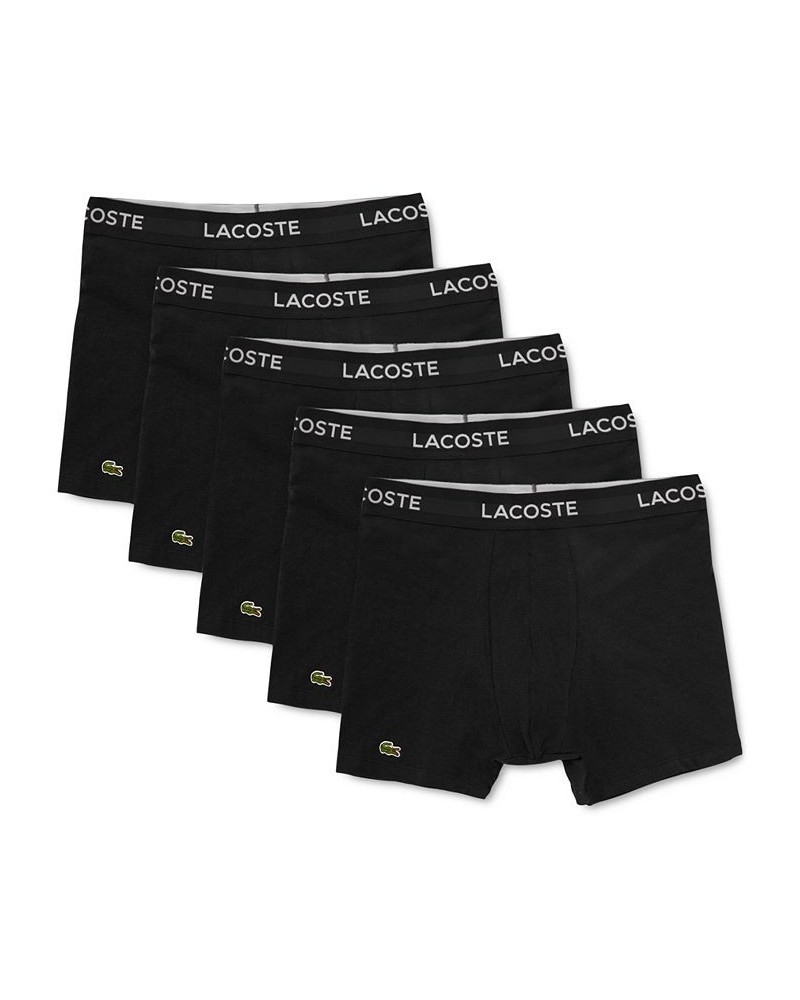 Men’s 5 Pack Cotton Boxer Brief Underwear Black $31.97 Underwear