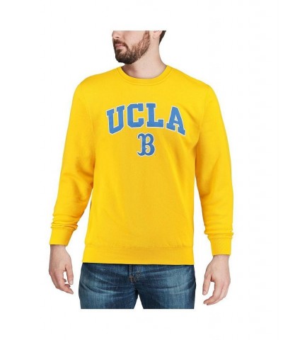 Men's Gold UCLA Bruins Arch & Logo Crew Neck Sweatshirt $30.59 Sweatshirt