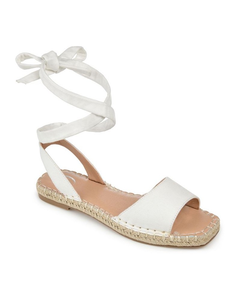 Women's Emelie Espadrille Sandals White $35.20 Shoes