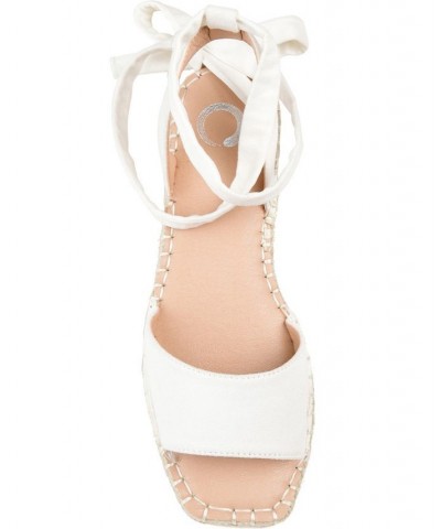 Women's Emelie Espadrille Sandals White $35.20 Shoes