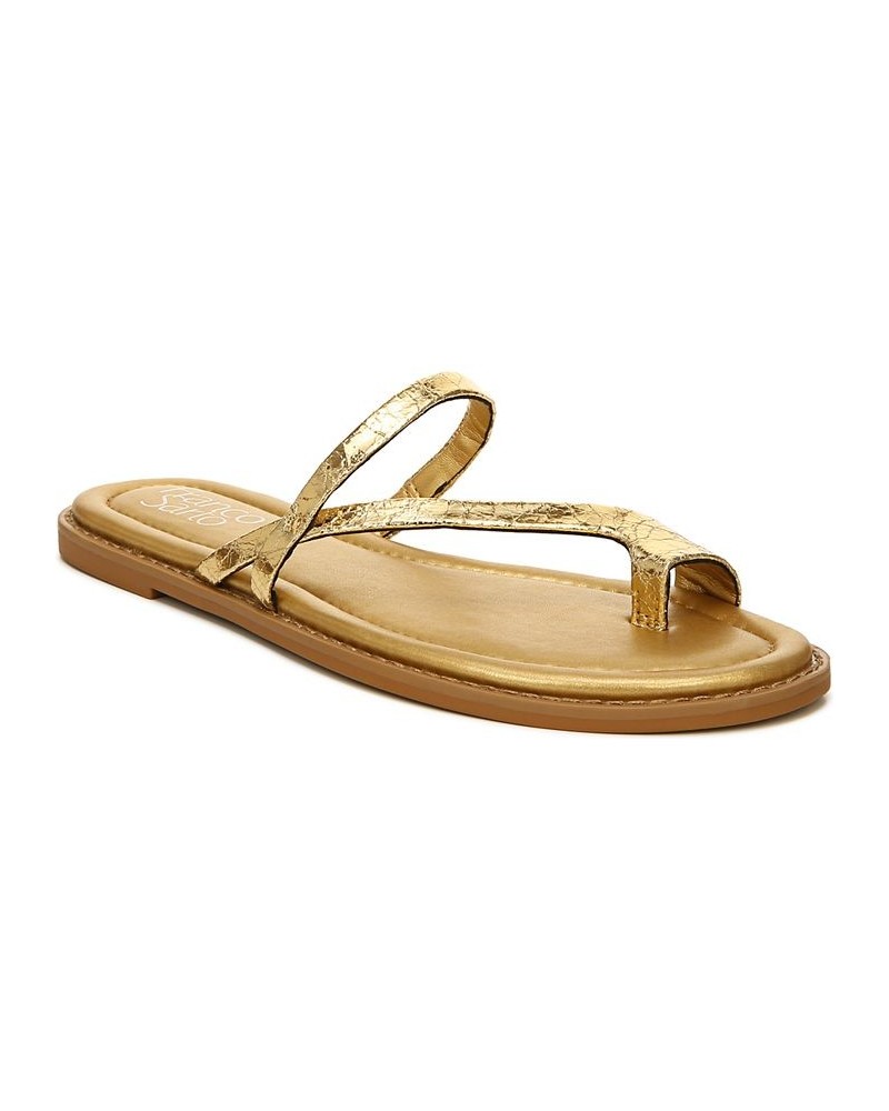 Jeniro Slide Sandals Gold $50.14 Shoes