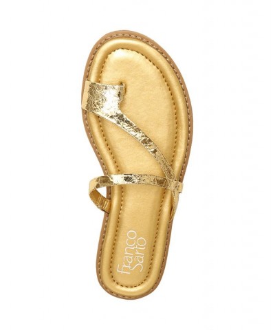 Jeniro Slide Sandals Gold $50.14 Shoes