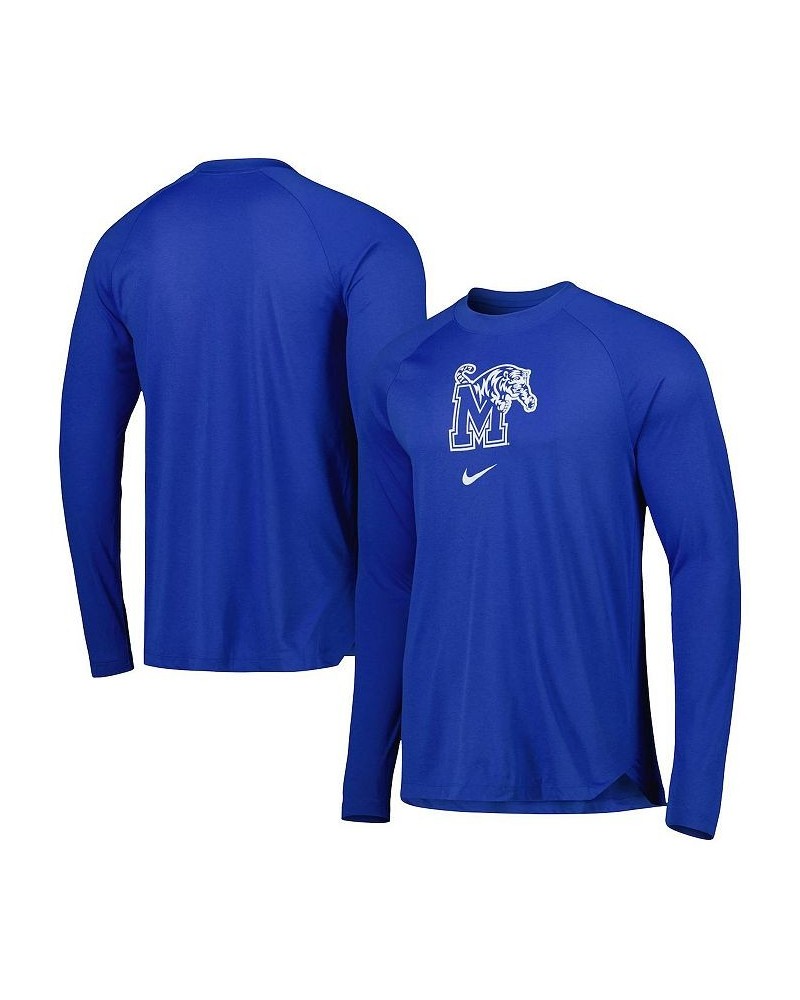 Men's Royal Memphis Tigers Spotlight Raglan Performance Long Sleeve T-shirt $28.70 T-Shirts
