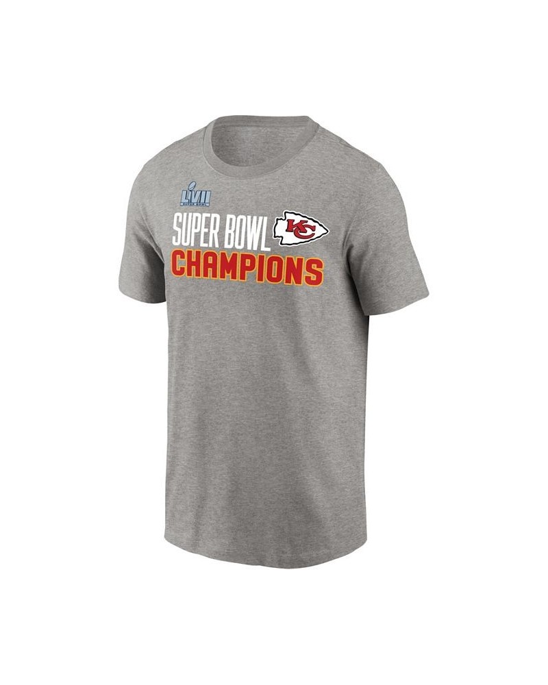 Men's Heather Charcoal Kansas City Chiefs Super Bowl LVII Champions Roster T-shirt $30.68 T-Shirts