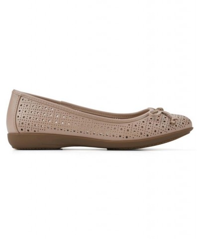 Women's Cheryl Ballet Flats Tan/Beige $35.19 Shoes