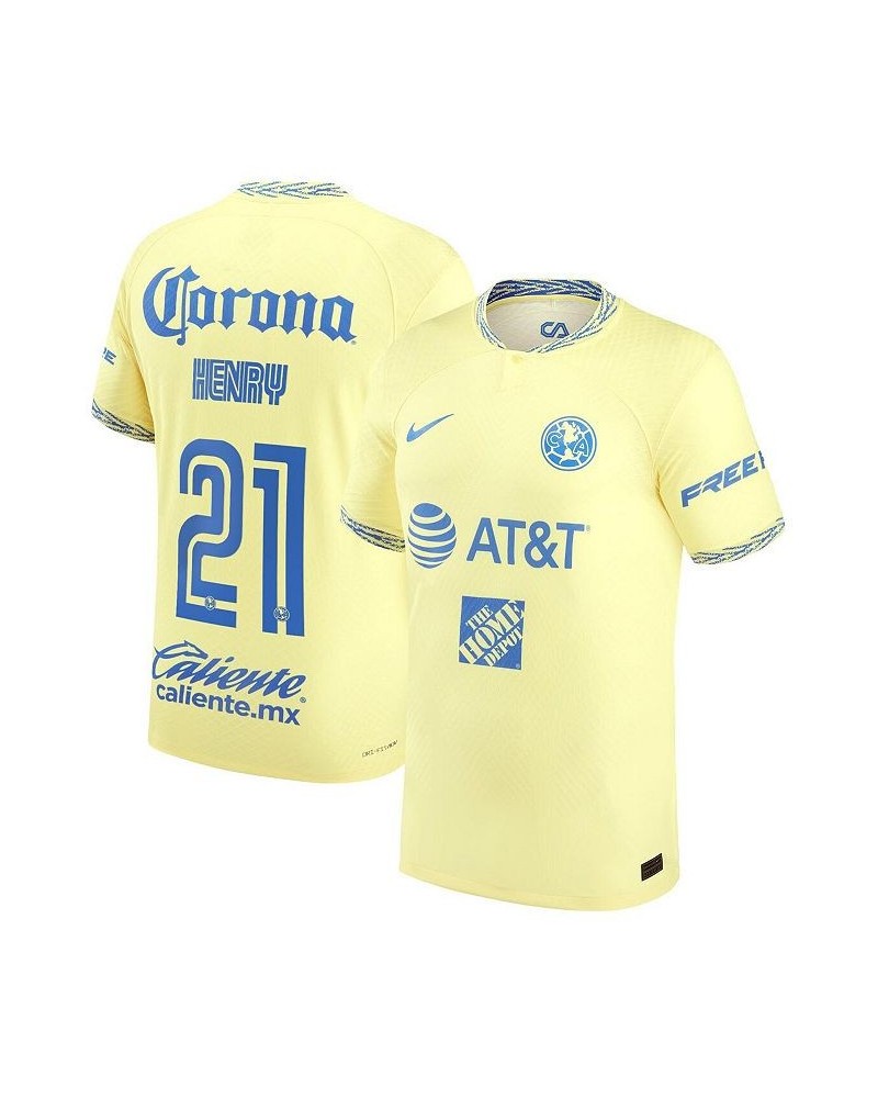 Men's Henry Martin Yellow Club America 2022/23 Home Authentic Player Jersey $70.95 Jersey