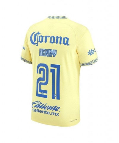 Men's Henry Martin Yellow Club America 2022/23 Home Authentic Player Jersey $70.95 Jersey