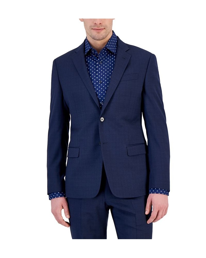 Armani Exchnage Men's High Blue Solid Suit Jacket Blue $218.25 Suits