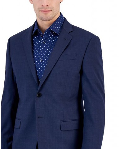 Armani Exchnage Men's High Blue Solid Suit Jacket Blue $218.25 Suits