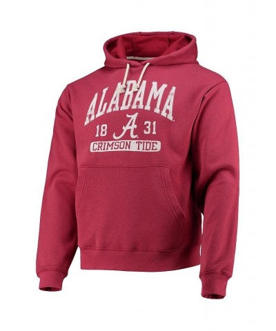 Men's Crimson Alabama Crimson Tide Volume Up Essential Fleece Pullover Hoodie $32.25 Sweatshirt