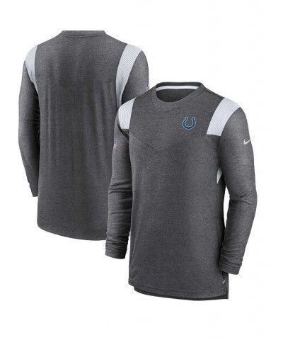Men's Charcoal Indianapolis Colts Sideline Tonal Logo Performance Player Long Sleeve T-shirt $36.00 T-Shirts