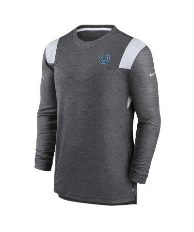 Men's Charcoal Indianapolis Colts Sideline Tonal Logo Performance Player Long Sleeve T-shirt $36.00 T-Shirts