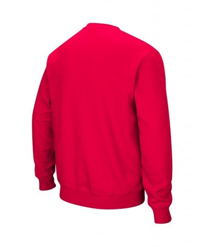 Men's Red Louisville Cardinals Arch and Logo Crew Neck Sweatshirt $30.00 Sweatshirt