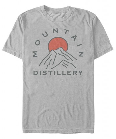 Men's Mountain Distillery Short Sleeve Crew T-shirt Silver $19.94 T-Shirts